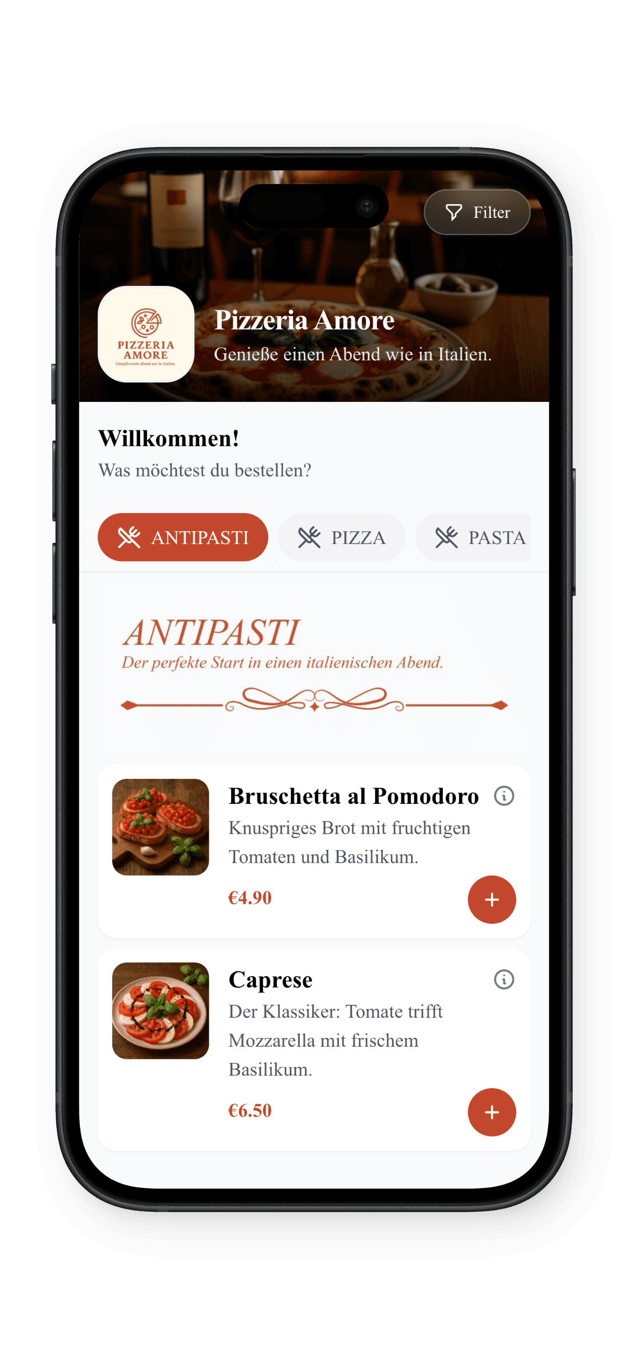 Pizzeria Amore Demo